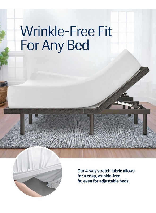 REST® Evercool®+ Fitted Sheet, Queen Size, Arctic White, 15" Deep (up to 18’’), Breathable Bedding for Hot Sleeper and Night Sweats, Bed Sheet with Ionic+ Self-Cleaning Silver Yarn for Sensitive Skin - Image 5