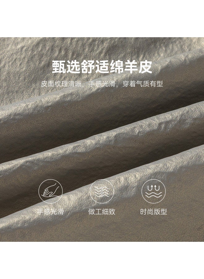 Fapai جاكيت جلد قصير متعدد الاستخدامات للرجال مع ياقة لابيل لفصلي الربيع والخريف - Image 4