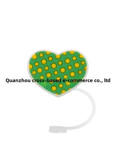 New Valentine's Day Series Silicone Straw Caps Dustproof Straw Plugs Cute Cartoon Decorative Straws Kitchen Tableware-Color:17111-31-Specifications:10MM