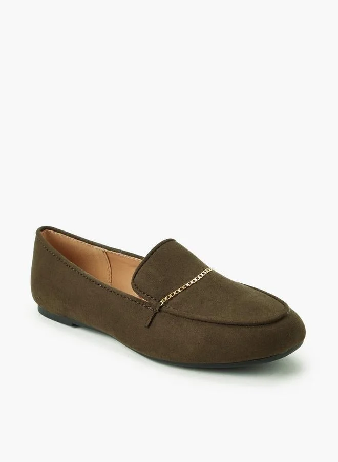 ليتل ميسي Women Metallic Accent Loafers