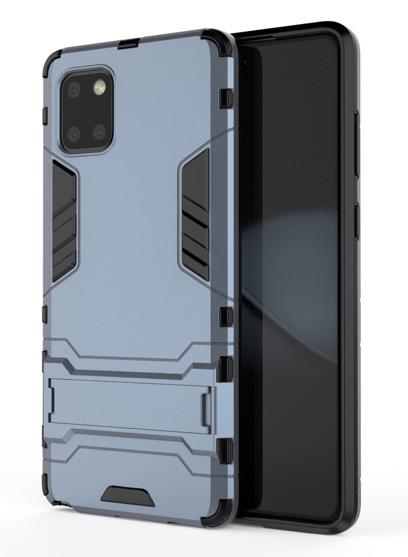 Phone Case Cover TPU+PC With stand in Back shock resistant compatible with Samsung Galaxy Note 10 Lite ( Blue ) - Image 1