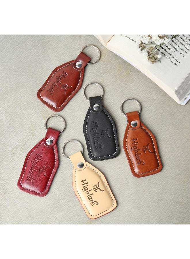 Highlark Highlark Premium And Exclusive Leather Keychain | Key Ring Hook | Key Chain For Home, Office, Car & Bike | Heavy Duty Keychain For Men And Women, Multi-Coloured - Image 1