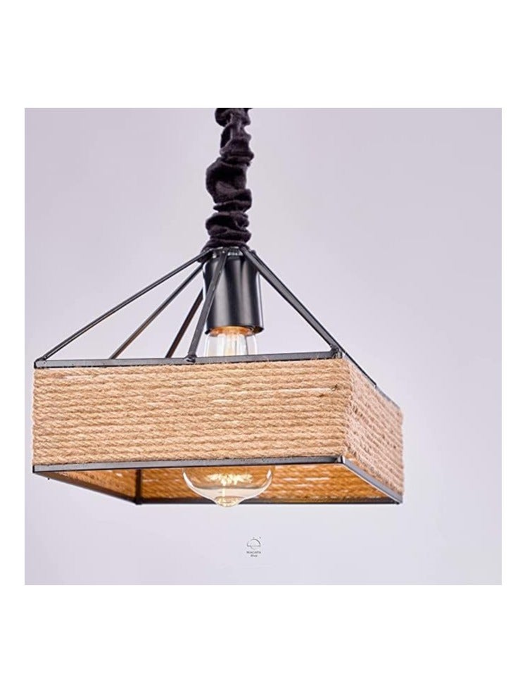 Black Modern Roof Pendant 1 Piece Linen Square - Image 2