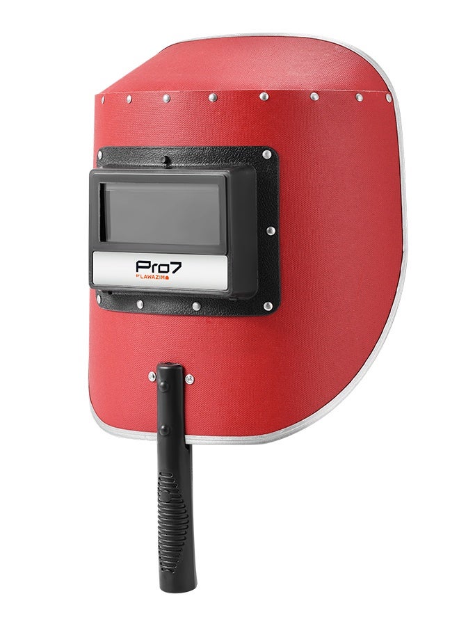 LAWAZIM Pro7 Half Auto Welding Mask - Handheld Welding Face Shield with Riveted Border, Curved Coverage, and Ergonomic Grip for ARC Welding, Cutting, Polishing, and Metalwork Tasks - Image 1