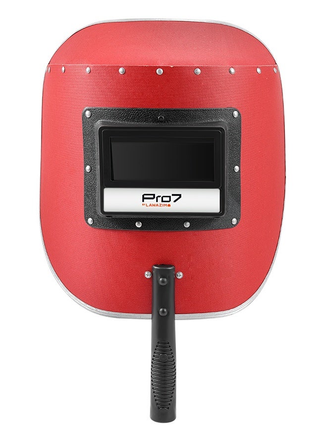 LAWAZIM Pro7 Half Auto Welding Mask - Handheld Welding Face Shield with Riveted Border, Curved Coverage, and Ergonomic Grip for ARC Welding, Cutting, Polishing, and Metalwork Tasks - Image 2