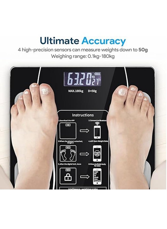 Cool Baby - COOLBABY Digital Bathroom Scale with Led Display, Simple and Practical Body Fat Scale with Smartphone App - Image 1