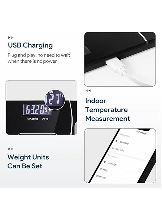 Cool Baby - COOLBABY Digital Bathroom Scale with Led Display, Simple and Practical Body Fat Scale with Smartphone App - Image 1
