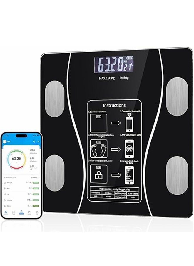 Cool Baby - COOLBABY Digital Bathroom Scale with Led Display, Simple and Practical Body Fat Scale with Smartphone App - Image 1