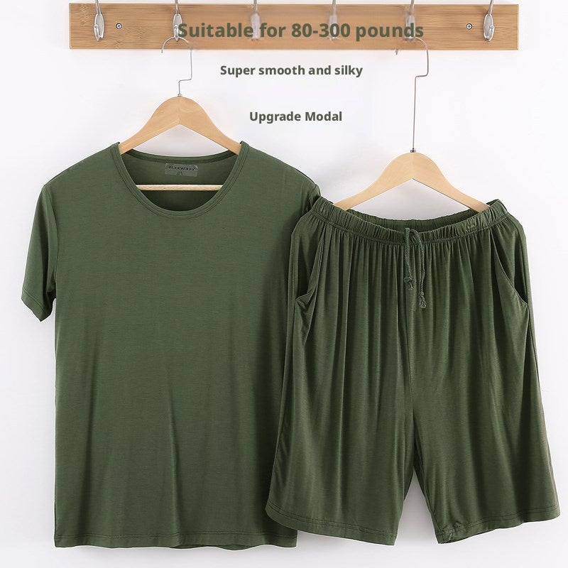 Men's Modal T-shirt Shorts Sleepwear Set - Image 4