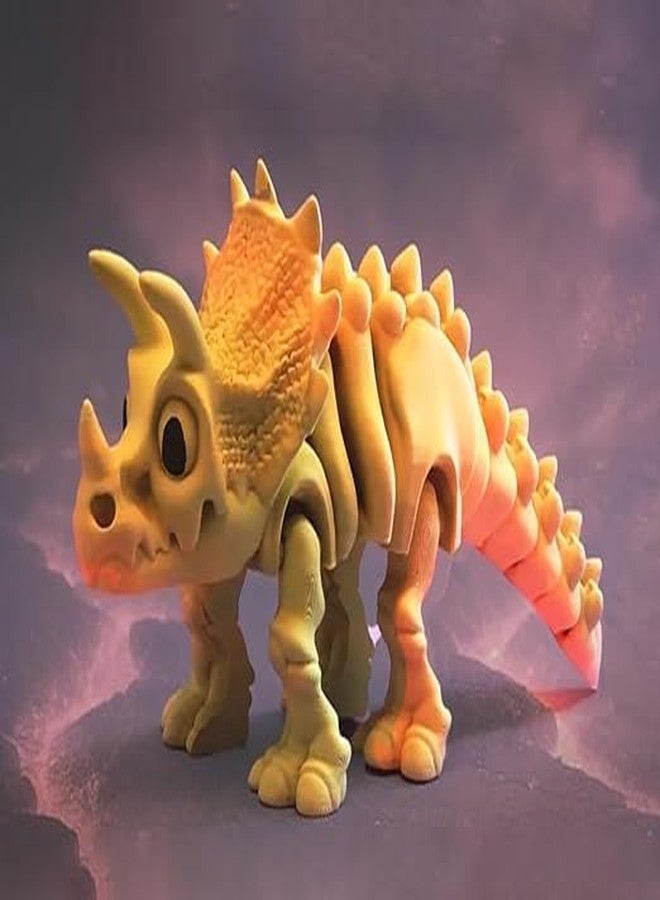 3D CRAFT 3D Printed Cute Dinosaur Toy Figurine for Kids | Cartoon Style Dino Model Toy | Fantasy Prehistoric Animal Toy | Imaginative Play Toy for Children | Decorative Dinosaur Collectible Desk Toy - Image 1