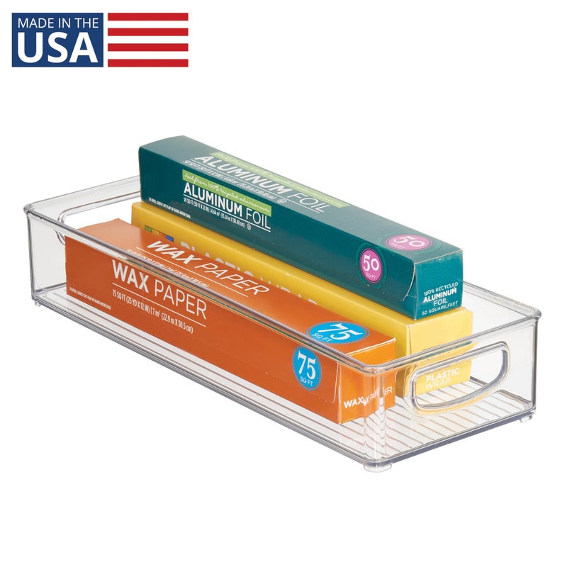 InterDesign iDesign Slim Extra Long Clear Storage Bin, Narrow Stackable Organizer for Kitchen or Pantry - Image 2