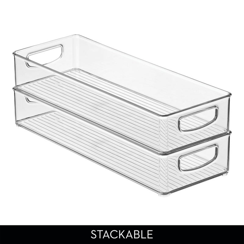 InterDesign iDesign Slim Extra Long Clear Storage Bin, Narrow Stackable Organizer for Kitchen or Pantry - Image 5