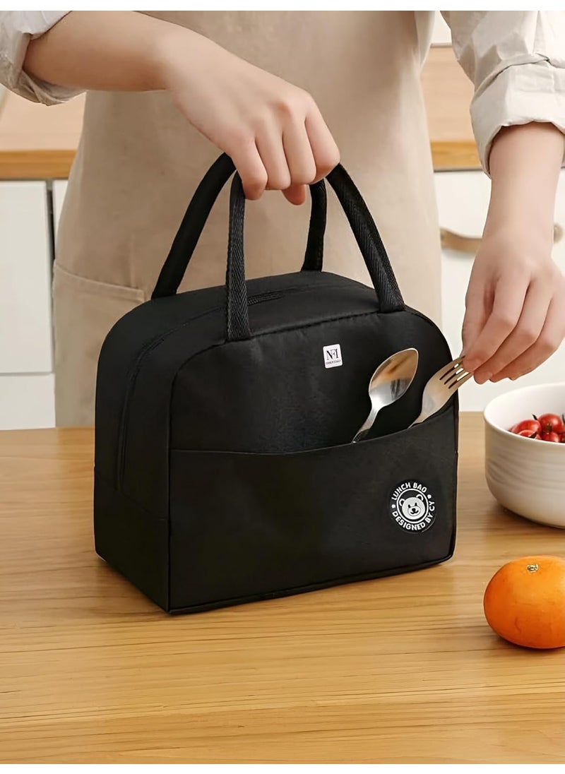 NFI essentials - NFI essentials Insulated Lunch Bag for Men Women Large Tiffin Carry Bag Travel Lunch Box Organizer for Office, School, College, Leak-Proof Lunch Cooler Bag - Image 1