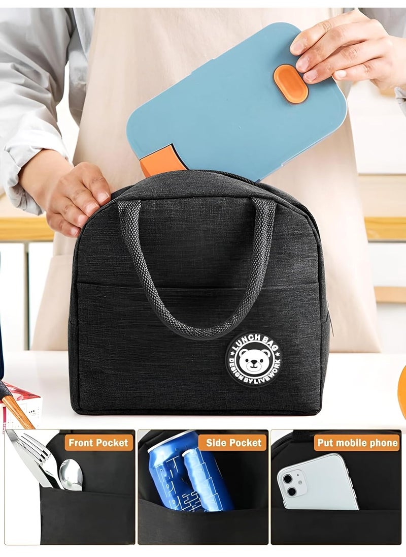 NFI essentials - NFI essentials Insulated Lunch Bag for Men Women Large Tiffin Carry Bag Travel Lunch Box Organizer for Office, School, College, Leak-Proof Lunch Cooler Bag - Image 1