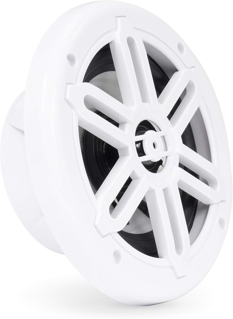 BELVA BMRGBWH 500W Peak (250W RMS) 6.5" 2-Way White Coaxial Marine Speakers with Multi-Color LED Lighting for Boats/ATV/UTV/SxS/Powersport - Image 3