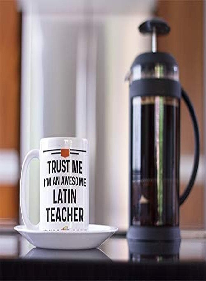 Casitika Funny Latin Teacher Gifts. 11 oz Ceramic Coffee Mug for Latin Language Teachers. Trust Me I'm An Awesome Latin Teacher. - Image 5