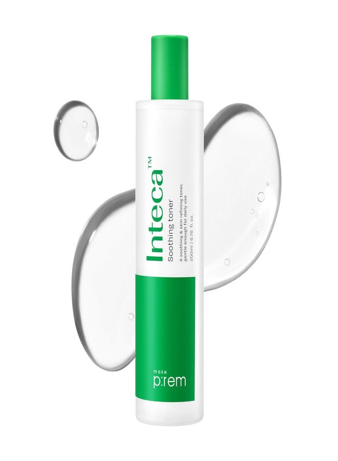 MAKEP:REM Make prem INTECA Soothing Toner, Vegan, Korean Acne-Prone Facial Toner for Sensitive Skin, Clinically Proven to Reduce Aged Dead Skin Cells by 88.21%, Quick-Calming CICA Complex, 200ml 6.76 fl.oz. - Image 1