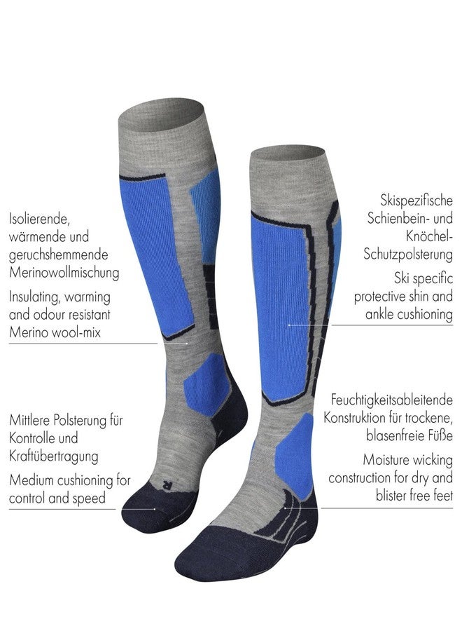 FALKE Men's SK2 Ski Socks, Merino Wool, Knee High, Medium Cushion, Breathable Quick Dry, Winter Athletic Sock, Blue (Olympic 6940), 12.5-13.5, 1 Pair - Image 5