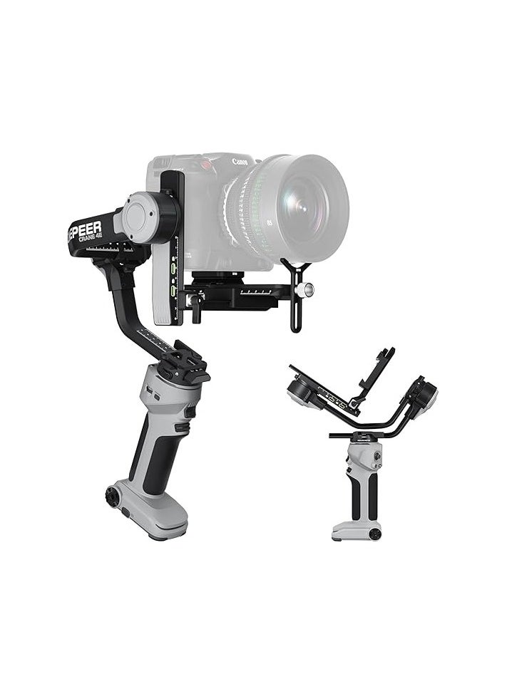 Zhiyun ZHIYUN CINEPEER CRANE 4E Camera Gimbal for DSLR and Mirrorless Cameras, 3-Axis Stabilizer Gimbal, Lightweight Camera Stabilizer for Nikon/Canon/Sony/Panasonic/Fujifilm, Light Gray  - Image 4
