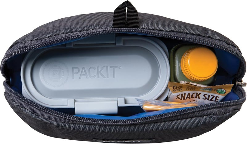Pac-Kit ® Freezable Snack Bag, City Charcoal, Built with ECOFREEZE® Technology, Foldable, Reusable, Zip Closure, Designed For Keeping Snakcs Fresh On the Go, and Adults of all Ages - Image 4