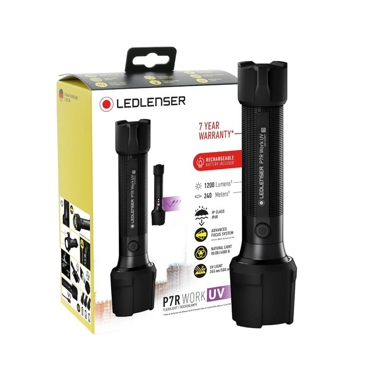 LEDLENSER مصباح يدوي LEDLENser 502601 P7R للعمل بتقنية UV LED قابل للشحن عبر USB منتج ياباني أصلي صغير - Image 1