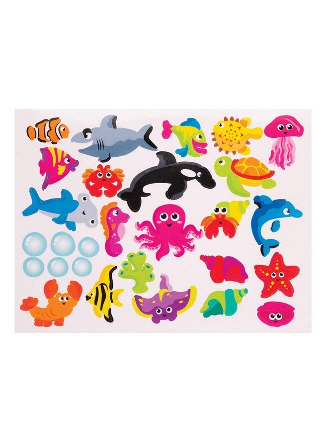 Baker Ross Sea Life Reusable Sticker Scenes (Pack Of 4) Aw379 Background Sheets For Kids To Decorate With Stickers - Image 3