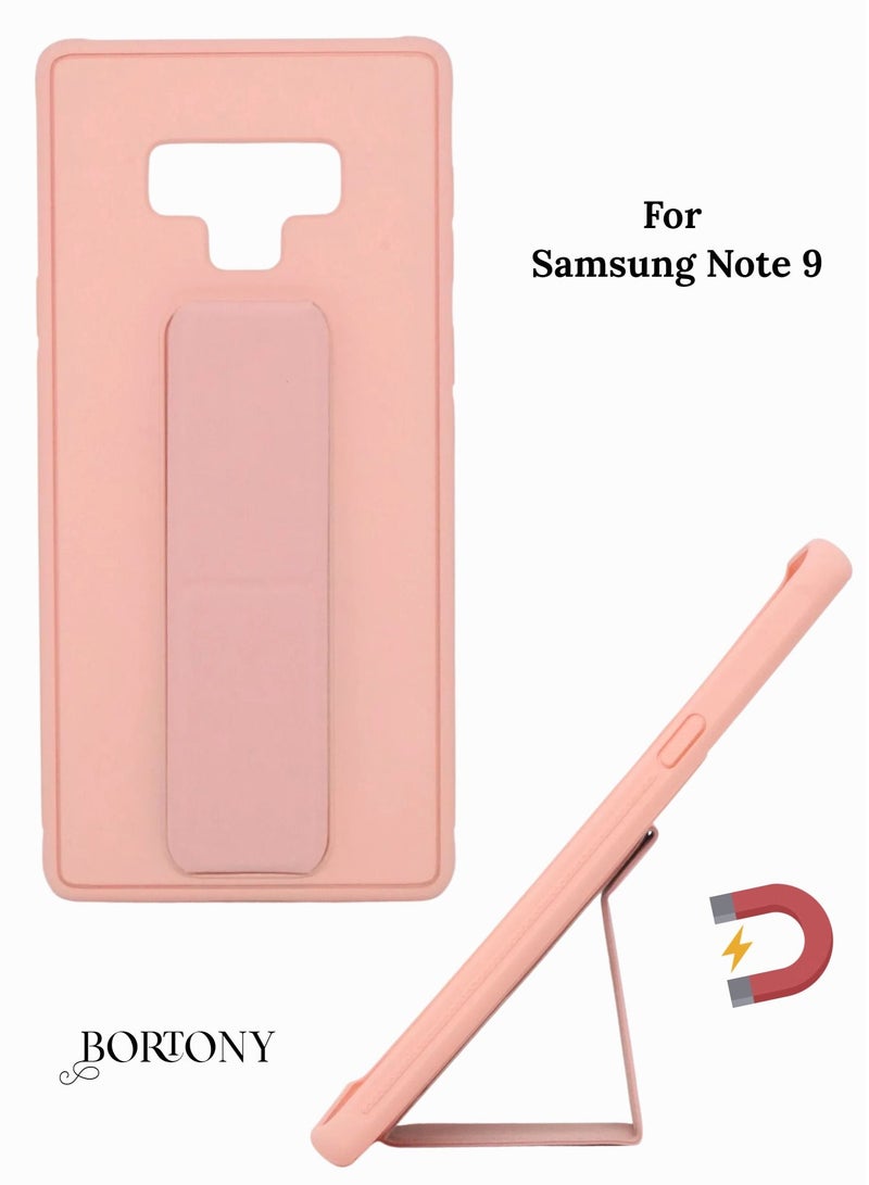 BORTONY Galaxy Note 9 Case, Fully Covered With Finger Grip Stand Holder Anti Slip Shockproof Protective Case Cover For Samsung Galaxy Note 9 - Image 1