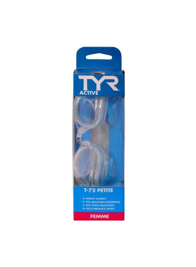 TYR Femme T72 Petite Performance Goggle (Clear;Ice Blue) - Image 5