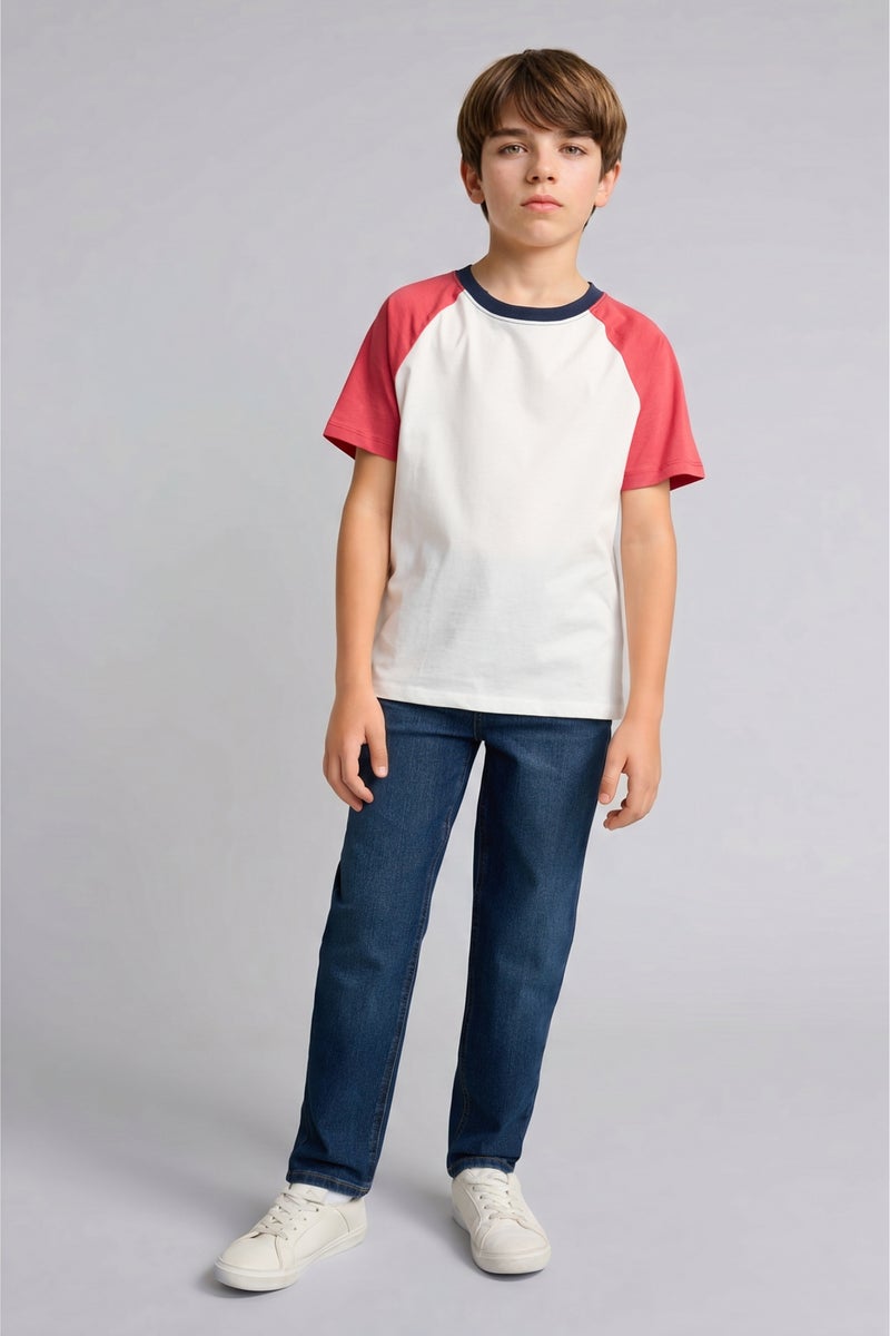DeFacto Red Boy Boy 100% Cotton T-Shirt Casual - Image 2