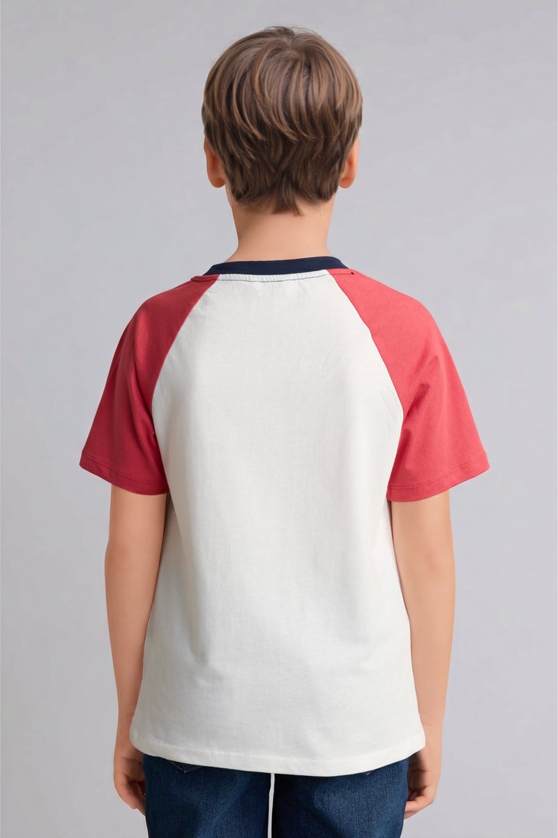 DeFacto Red Boy Boy 100% Cotton T-Shirt Casual - Image 5