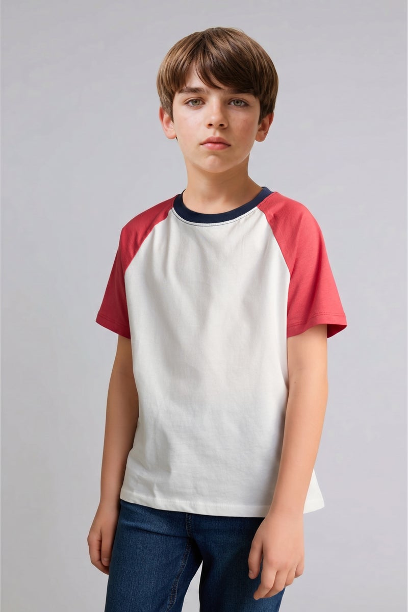 DeFacto Red Boy Boy 100% Cotton T-Shirt Casual - Image 3