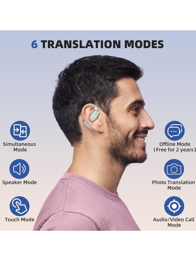 Generic Translation Earbuds-Language Translator Earbuds in 150 Languages and 10 Offline, Translating Earbuds Real Time for iOS & Android, Translator Device for Travel Business (Beige)  - Image 4