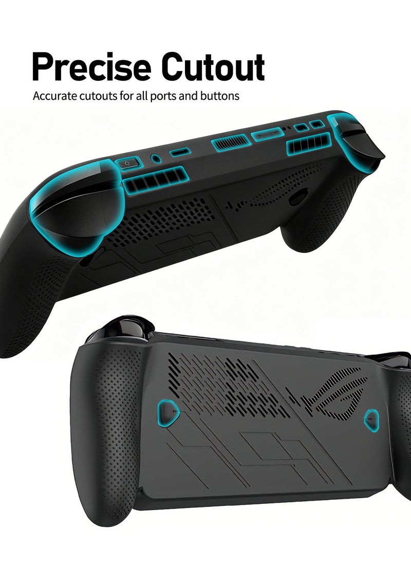 Pxnest Silicone Protective Case for ROG Ally / ROG Ally X, Anti-Slip Grip Cover with 4 Thumb Grips, Soft Protective Skin with Precise Cutouts - Image 3