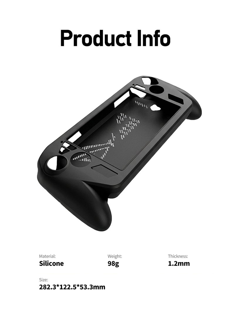 Pxnest Silicone Protective Case for ROG Ally / ROG Ally X, Anti-Slip Grip Cover with 4 Thumb Grips, Soft Protective Skin with Precise Cutouts - Image 5
