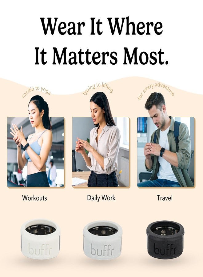 Buffr Smart Ring Protector - Silicone Ring Guards Compatible with Oura, Superhuman, RingConn & More Bands - Slim Fit, Sensor-Friendly Smart Ring Cover for Workout, Work & Daily Wear (Grey, Size 9) - Image 5
