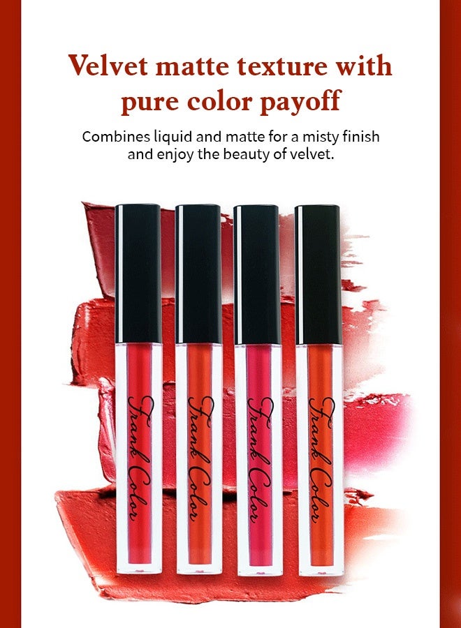 8‑Piece Velvet Matte Lip Gloss Set, Long‑Lasting Waterproof Lipstick Kit, Non‑Staining Cup, Fade‑Resistant Moisturizing Lip Makeup Gift Set - Image 2
