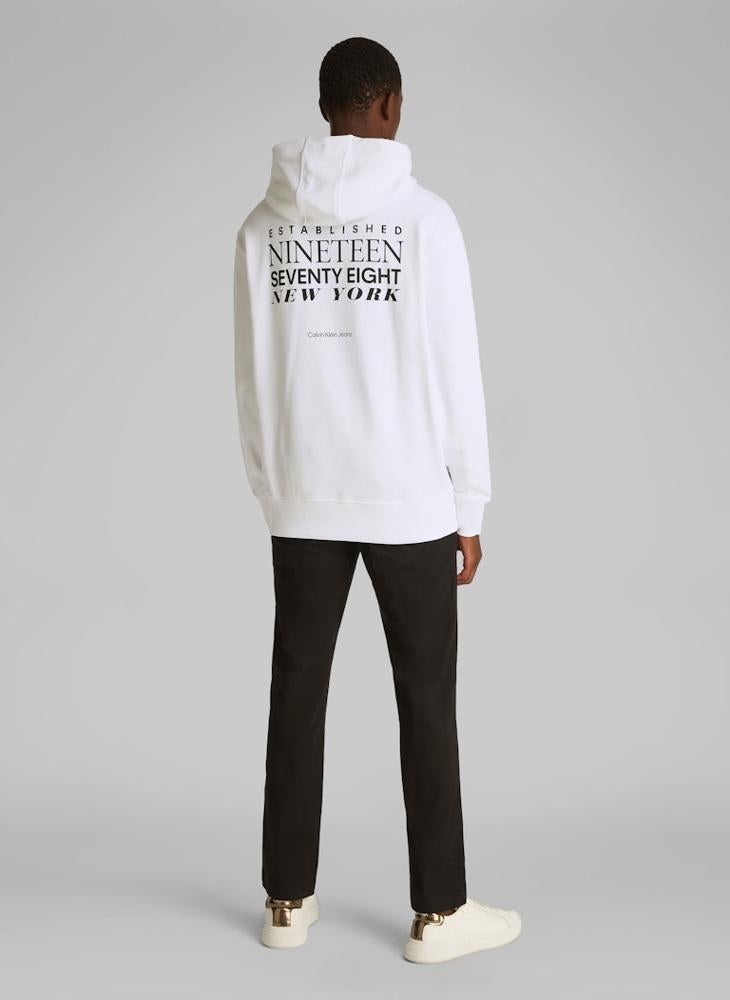 Calvin Klein Jeans Graphic Print Drawsrting Hoodie  - Image 2
