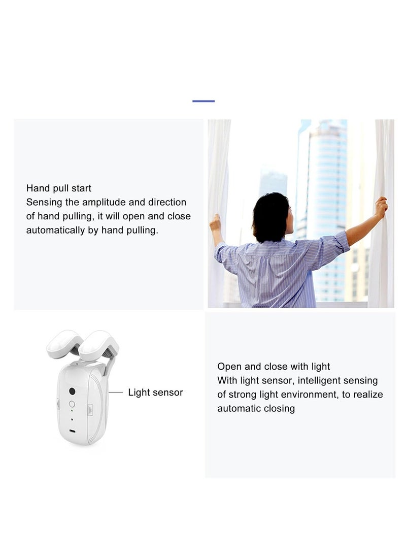 Automatic Curtain Opener, BT Remote Control Smart Curtain with Voice Control Smart Curtain Opener Electric Curtain Motor Timer APP Control  with Quiet Mode - Image 5