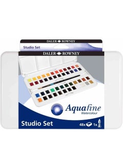 Aquafine Studio Plastic Box Set 48 Pieces Half Size Sul