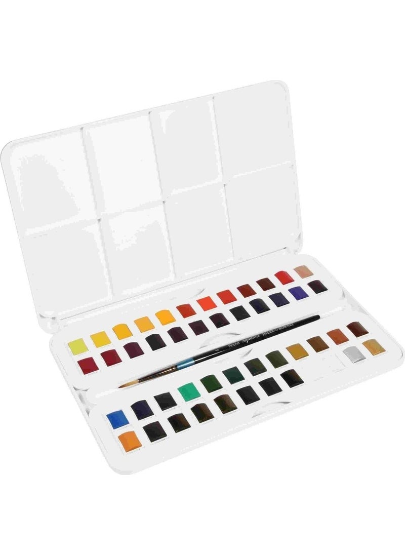 Daler Rowney - Aquafine Studio Plastic Box Set 48 Pieces Half Size Sul - Image 1