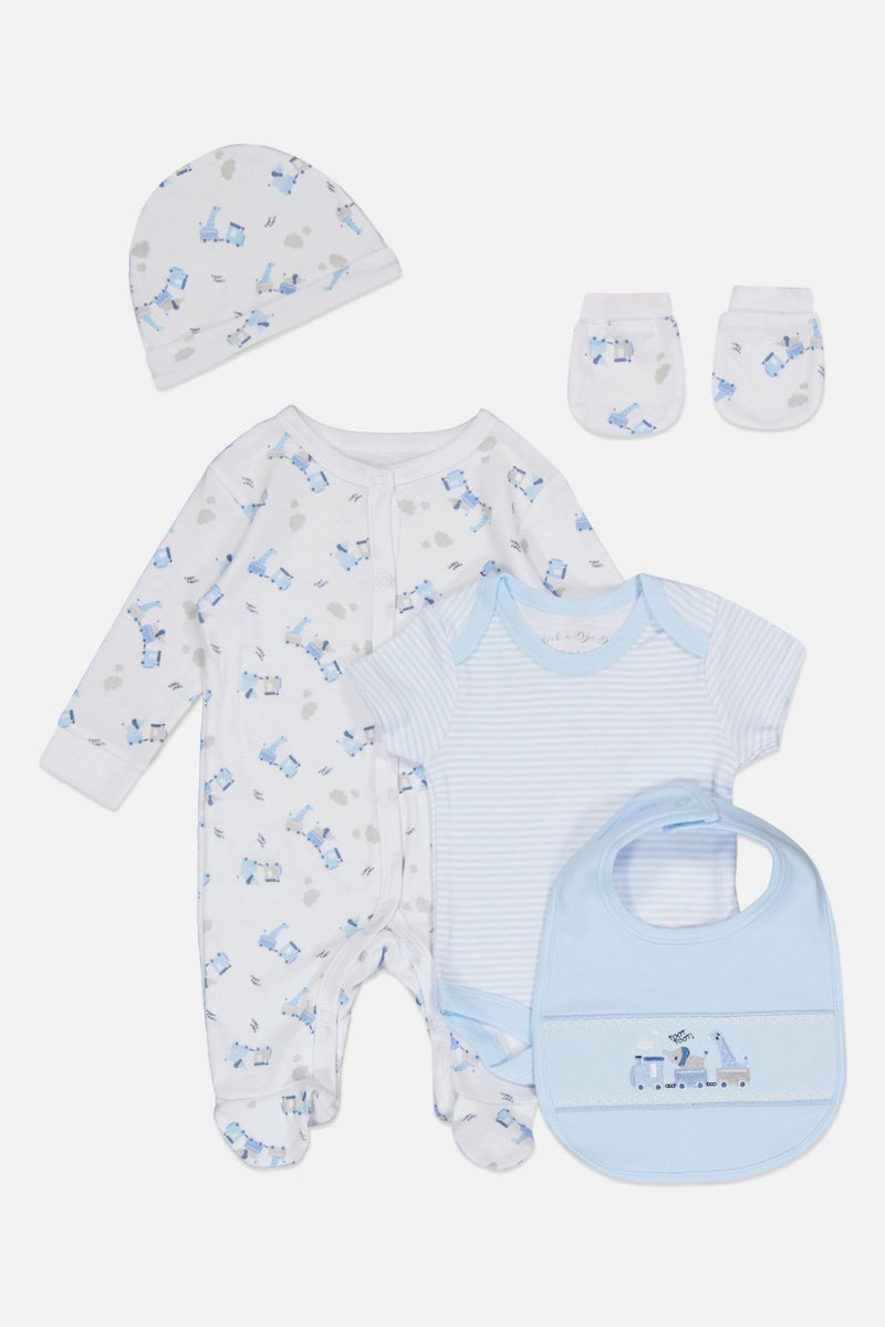 Rock-A-Bye Baby Boutique Toddlers Boy 5 Pieces Graphic Hanging Gift Set, Multicolor  - Image 1