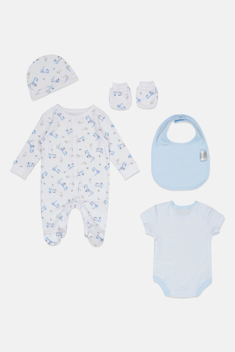 Rock-A-Bye Baby Boutique Toddlers Boy 5 Pieces Graphic Hanging Gift Set, Multicolor  - Image 2