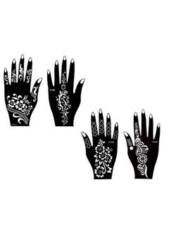 ivana's Heena Mehandi Tatto Stencil Set For ; Hand ; Body ; Fingure ; Face ; Heena Art Temporary Tatto For Kids Girls & Women Design Niv372  - Image 2