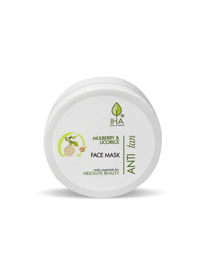 IHA - Anti Tan Face Mask Herbal Face Pack With Mulberry And Licorice Hydrating Tan Removal And Depigmentation For Glowing Skin Skin Lightening Facial Mask For Women Normal To Dry Skin 500G - Image 1