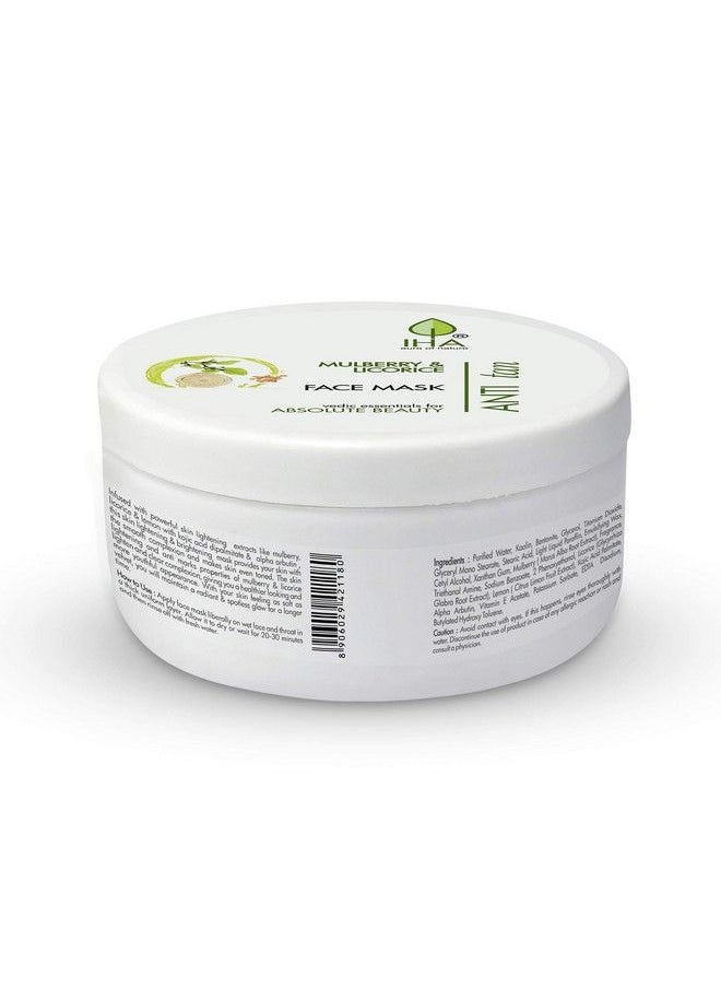 IHA - Anti Tan Face Mask Herbal Face Pack With Mulberry And Licorice Hydrating Tan Removal And Depigmentation For Glowing Skin Skin Lightening Facial Mask For Women Normal To Dry Skin 500G - Image 1