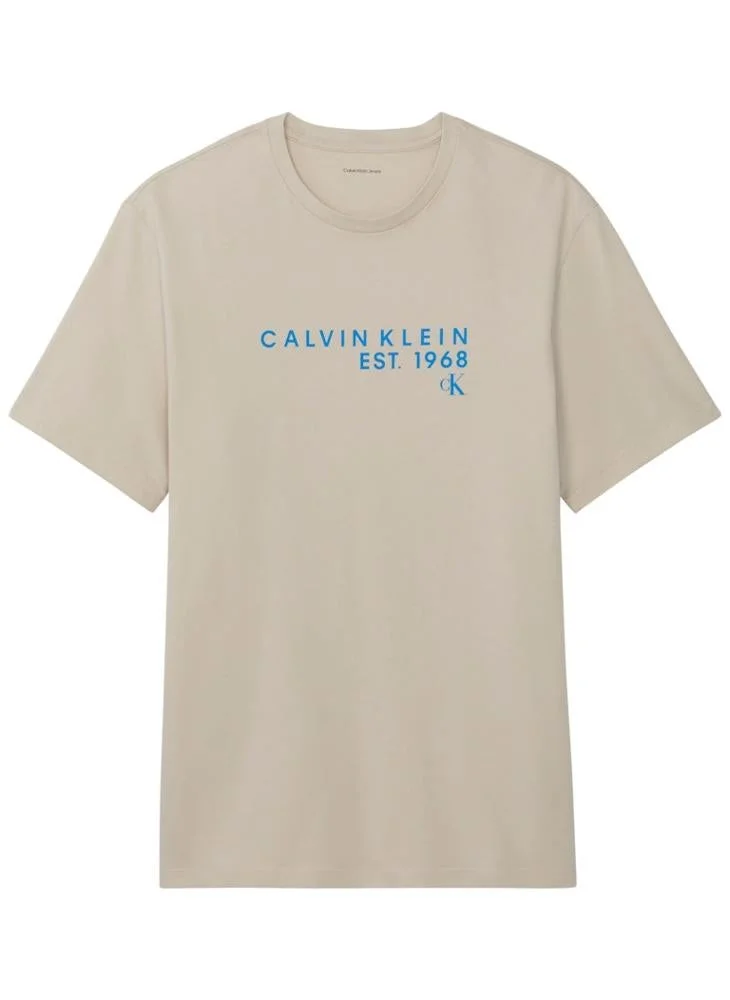 Calvin Klein Jeans  1968 Logo Graphic Crew Neck T-Shirt for Men | Best Price UAE