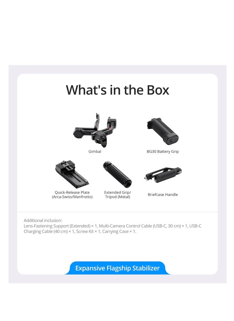 dji - DJI RS 4 Pro, 3-Axis Gimbal Stabilizer for DSLR & Cinema Cameras Canon/Sony/Panasonic/Nikon/Fujifilm, 2nd-Gen Native Vertical Shooting, 4.5kg (10lbs) Payload, Dual Focus & Zoom Motors - Image 1