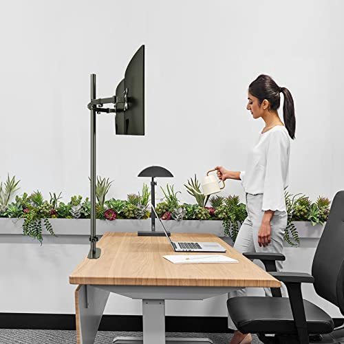 Pholiten Extra Tall Dual Monitor Stand, Dual Monitor Mount, Desk Mount up to 47 inch Pole, 2 Monitor Stand, Computer Monitor Arm, Fully Adjustable Stand for up to 27 inch Screens - Image 2