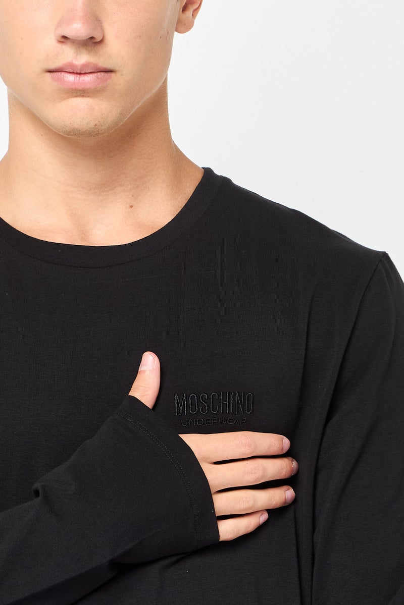 MOSCHINO Men 2 Pieces Plaid Long Sleeves Pajama Set, Multicolor - Image 3