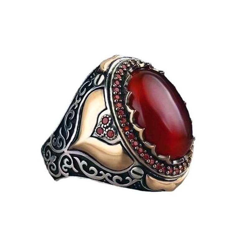 RUVEE Men's Turkish Stainless Steel Religious Ring – Metallic Plated Statement Jewelry for Men & Boys - Image 1